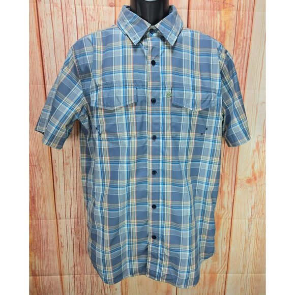 Exofficio Mens Plaid Short Sleeve Fishing Shirt Medium - Picture 1 of 9